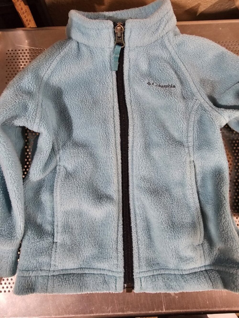 Columbia Blue Fleece Full Zip Jacket Infant Baby Size 12 To 18 Months